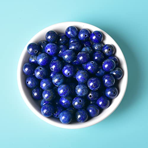 150pcs 8mm Blue Lapis Lazuli Beads Natural Gemstone Beads Round Loose Beads for Jewelry Making Energy Healing Power Stones - color: Blue Lapis Lazuli, size: 8mm