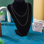 Elecrelive 925 Sterling Silver Cable Chain 3.28 Feet Unwelded Necklace Chains with Jewelry Cleaning Cloth Velvet Storage Bag for Men Women Jewelry Chain DIY Making - color: Silver-Cable Chain