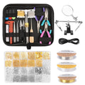 Giwaelro Jewelry Repair Kit for Adults, Jewelry Making Supplies with Pliers, Wires, Findings, Necklace Chains, Magnifier and Storage Bag