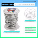 Aluminum Craft Wire,8 Gauge (3mm) Silver Bendable Wire,32 Feet Continuous Roll for Jewelry Making,Sculpting,Floral & Armature Projects - size: 8 Gauge 32FT, style: Silver