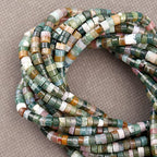 150PCs Natural India Agate Spacer Beads, Loose Semi Precious Flat Round Gemstone Heishi Disc Stone Beads for Beading Jewelry Making 4mm*2mm 38cm - color: India Agate, size: 4MM*2MM