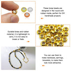 90pcs Slider Beads 8mm Stopper Beads with Rubber Inside Brass Silicone Slider Beads Adjustable Slider Clasps for DIY Bracelets Necklaces Jewelry Making(2mm Hole,3Colors) - color: Gold,silver,rose gold