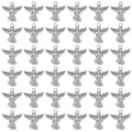 Honbay 60PCS Antique Silver Angel Pendants Guardian Charms Alloy Religious Pendant Cute Tiny Beads for Keychains Earrings Bracelets Necklaces Jewelry Making and DIY Crafts - size: Small