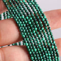 155pcs 2mm Natural Malachite Stone Loose Round Beads Gemstone Smooth Samll Spacer Beads for jewerly Making Bracelet Necklace - color: Malachite, size: 2 mm