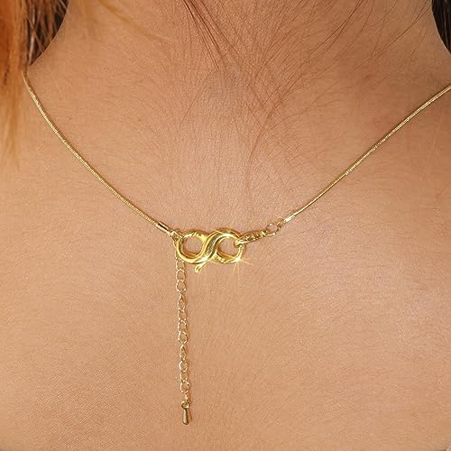 Double Opening Lobster Clasps, Solid 925 Sterling Silver Clasp and Closures, Necklace Bracelet Extender for DIY Jewelry Finding Supplies (18 X 9mm Gold) - color: Gold 1PCS, size: 9*18mm