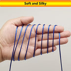 2 mm 330 Feet Satin Nylon Cord String for Jewelry Making Bracelet Necklaces Beading Thread Rattail Macrame Kumihimo Chinese Knot Craft Royal Blue - size: Royal Blue