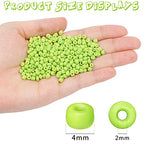 2200pcs Glass Seed Beads Bulk, 4mm 6/0 Pony Beads Bulk for Jewelry Making Mini Spacer Beads Loose Beads Craft Small Glass Seed Beads for DIY Bracelet Wrist (Grass Green) - color: Grass Green