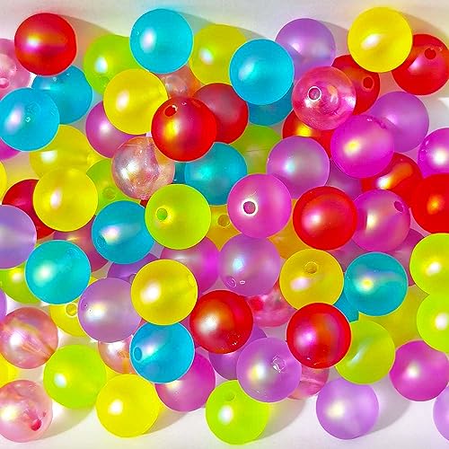 Mixed Lots Shiny Silicone Bead DIY Beading Hairband Bracelets Necklace Craft Embelishment (Mixed Colors-Silicone#1) - color: Mixed Colors-Silicone#1