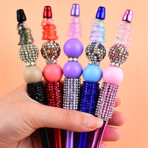 16Pcs Acrylic Ghost Focal Beads for Pens Colorful Ghost Fancy Space Beads for DIY Craft Beadable Pens Keychain Bracelet Necklace Earrings Jewelry Making - color: Ghost