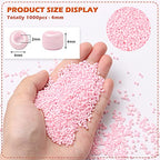 2000pcs 4mm 6/0 Pink Glass Round Craft Beads for DIY Jewelry Making - color: Cream Pink, size: 4mm