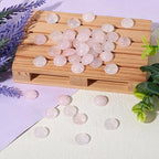 Crafans 50Pcs 10mm Round Gemstone Cabochons, Half Round Natural Rose Quartz Cabochons Dome Gemstone Beads No Hole Healing Power Stone Flat Back Chakra Crystal Beads for Jewelry Making - color: Rose Quartz, size: 10mm