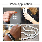 67Pcs 6mm Natural Selenite Stone Beads Round Gemstone Loose Beads Energy Healing Chakra Stone Charm Beads for Bracelet Necklace Jewelry Making DIY Crafts - color: 6mm-clear