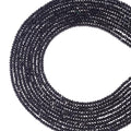 FASHEWELRY 10 Strands Briolette Crystal Glass Beads 2mm Rondelle Faceted Glass Spacer Beads for Necklace Bracelet Jewelry Making (Black) - color: Black, size: 2mm