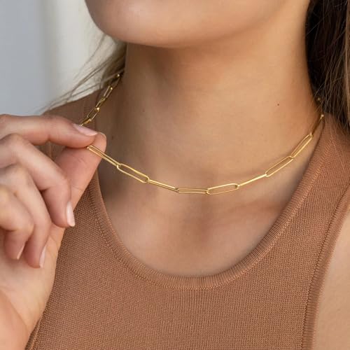 Gold Layered Necklaces for Women, 14K Gold Plated Dainty Gold Chain Choker Necklace Stack, Herringbone Gold Necklaces Set - color: gold-3-Figaro