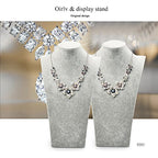 Oirlv Velvet 3-Dimensional Jewelry Stand Necklace Pendant Chain Jewelry Bust Display Holder (H13.39) - size: H13.39"