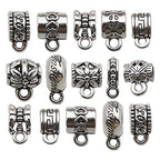 100 pcs Clasp Bail Beads Charms,Bail Tube Beads, Loose Spacer Bead,Bead Hanger Charm for Jewelry Making DIY Necklace Bracelet (M611) - color: M611