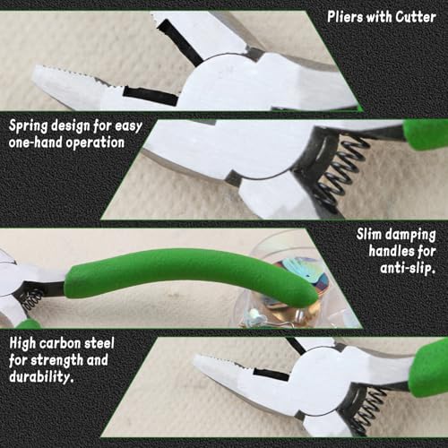 SPEEDWOX Mini Lineman's Pliers with Wire Cutter 4-1/2 Inches Multi Use Combination Plier Thin Small Side Cutters Serrated Jaw Micro Linesman Plier Precision Fine Jewelry Making Beading Hobby Craft - style: Lineman's Clamp