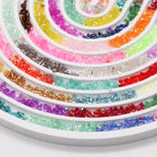 EuTengHao 16800pcs Tube Beads Kit Glass Bugle Seed Beads Small Craft Beads for DIY Crafting Jewelry Making Supplies (3mm, 350 Per Color, 48 Colors)