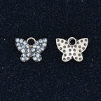Pack of 20 Rhinestone Charms Gold Plated Pendants Pave Crystal Accessories for Necklace Bracelet Jewelry Making DIY Crafting - color: (Cute Butterfly)VID61301