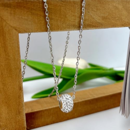 PAMIR TONG 110pcs 13mm White Rhinestone Round Resin Beads for DIY Jewelry Making & Crafts - color: PT413 White Rhinestone