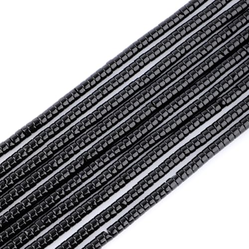 Natural Black Obsidian Heishi Spacer Beads Loose Semi Precious Flat Round Gemstone Disc Shape Stone for Beading Jewelry Making 4x2mm 15.5" - color: Black Obsidian
