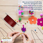 Soft Flex Econoflex Hobby Beading Wire - Flexible Stainless Steel Wire for Crafting - 7 Strand 0.19 30 Ft - style: Cinnamon Red