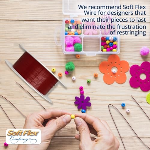 Soft Flex Econoflex Hobby Beading Wire - Flexible Stainless Steel Wire for Crafting - 7 Strand 0.19 30 Ft - style: Cinnamon Red