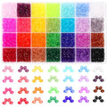 Paxcoo 5600Pcs Crystal Beads for Jewelry Making, Tiny Crystal Acrylic Beads Faceted Craft Beads Bicone Gem Beads Jewel for Jewelry Making (4 MM) - size: 4 mm