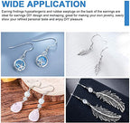 925 Sterling Silver Earring Hooks 120 PCS/60 Pairs, Ear Wires Fish Hooks, Hypo-allergenic Jewelry Findings Parts with 120 PCS Clear Silicone Earring Backs - size: 120pcs-Silver