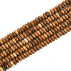 160pcs 4x2mm Natural Picture Jasper Disk Rondelle Spacer Stone Semi Precious Gemstone Loose Beads for Jewelry Making 15 Inch - color: Picture Jasper