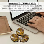 Amazing Gemstone Fruit Jasper Worry Stone Crystals and Healing Stones - Stress Relief Gifts - Piedra Crystal Fidget for Meditation, Relaxation - Unique Stocking Stuffers Birthday Gifts for Women, Men - color: Fruit Jasper