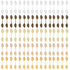 SUNNYCLUE 1 Box 100Pcs 5 Colors Glue On Leaf Bails Brass Pendant Bail Gold Silver Antique Bronze Metal Leaves Shaped Pinch Basic Cabochon Charm Tray for Jewelry Making Pendants DIY Craft Findings