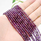 AD Beads Natural Gemstone Diamond-Cut Micro-Faceted Round Small-Size Tiny 4mm Small Round for DIY Necklace Jewelry Making Beads (Amethyst) - color: Amethyst