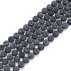 Craftdady 8mm Unwaxed Natural Lava Stone Beads 460Pcs Round Volcanic Rock Gemstone Loose Beads Energy Healing Chakra Beads for Jewelry Craft Essential Oil Bracelet - color: Dark Gray, size: 8mm