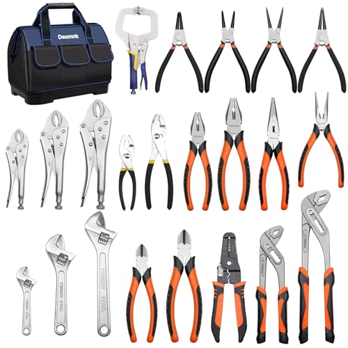 22-Piece Pliers Tool Set with Portable Tool Bag, Full Assortment of Pliers Essential Home Repair & Workshop Kit, Great Gift Idea for DIY Enthusiasts and Homeowners Father's Day