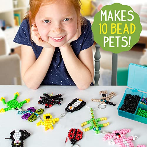 Made By Me Create Your Own Bead Pets by Horizon Group USA, Includes Over 600 Pony Beads, 6 Key Rings, Storage Box & Much More - style: Bead Pets