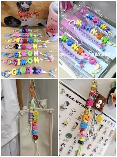 26PCS Large 6mm Hole Letter Beads, 20mm Acrylic Beads A to Z,for DIY Jewelry Making Kit Friendship Bracelet Key Chain and Bag Charms (26 A to Z Blue) - color: 26 A to Z Blue