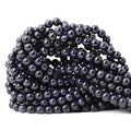 60PCS 6mm Natural Blue Sandstone Gemstone Round Loose Beads Stone Beads for Jewelry Making DIY Findings 1 Strand 15" - color: Blue Sand Stone, size: 6mm