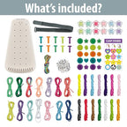 Chilpals Friendship Bracelet Making Kit for Girls 8-12, DIY String Bracelet Maker & Jewelry Craft Kits - Innovative Leg-Strap Design, Birthday Gifts Ideas for Kids Ages 7 8 9 10 Year Old (White) - color: White