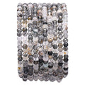 BEADIA Faceted Natural Black QuartzRutilated Crystal Stone Rondelle 3x4mm Loose Semi Gemstone Beads for Jewelry Making 38cm - color: Black QuartzRutilated Faceted Rondelle, size: 3x4mm