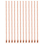 MECCANIXITY Ball Bead Chain Beaded Necklace Chains 5 Inch Adjustable Metal Ball Chains 2.4mm/0.1inch Keychain for Jewelry Making,DIY Craft Projects,Pack of 12(Orange) - color: Orange
