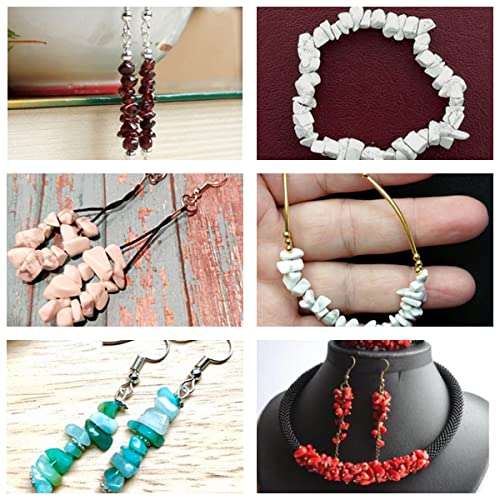 GEM-Inside Crystal Stone Chips for Jewelry Making Genius Gemstone Freeform Loose Beads with Hole for Bracelet Necklace Making Adults 34" (Snowflake Obsidian, 7-8mm) - color: Snowflake Obsidian