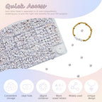 Looconi 1400pcs Rose Gold Letter Beads 4x7mm White Round Acrylic Alphabet A-Z Heart Pattern Beads and Crystal Line for Jewelry Making Bracelets Necklaces Key Chains - color: Rose Gold, size: 7x4mm