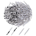 UNICRAFTALE About 400pcs Black & White Elastic Barbed Cord with Stainless Steel Findings Stretch Cord with Metal Ends Metal Barbs Barbed Fasteners for Binding Hanging Findings - size: 25mm