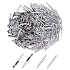UNICRAFTALE About 400pcs Black & White Elastic Barbed Cord with Stainless Steel Findings Stretch Cord with Metal Ends Metal Barbs Barbed Fasteners for Binding Hanging Findings - size: 25mm