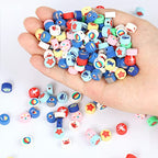 200PCS Polymer Clay Ocean Animal Beads - 10mm Mixed Colorful Flat Round Beads Spacer Kit for Jewelry Making DIY Bracelet Necklace - color: Clay Ocean Animals