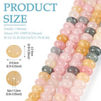 Rondelle Glass Beads About 155~159pcs/strand Imitation Gemstones Loose Spacer Beads for Jewelry Making Bracelet Necklace Earring DIY Crafts, 8x5mm, Pink - color: Pink