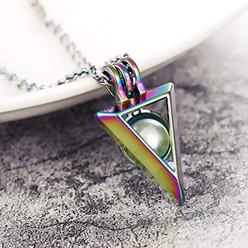 Mixed Pearl Cage Locket Pendants Set, Essential Oil Diffuser DIY Necklace Bracelet Jewelry Making Craft, Bulk Beads Aromatherapy Diffuser Charms Gifts for Women Girls - color: Random 30pcs Rainbow Color
