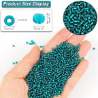 5100 Pcs Size 8/0 Glass Seed Beads, 3 mm Teal Small Mini Spacer Loose Pony Beads for Jewelry Making and DIY Crafts - color: Teal, size: Medium
