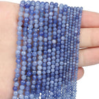 2mm 180pcs Natural Blue Aventurine Stone Beads, Songxi Small Faceted Round Loose Gemstone for Jewelry Making, DIY Art and Craft, Bracelet Necklace (1 Strand) - color: Blue Aventurine, size: 1.9-2.4mm